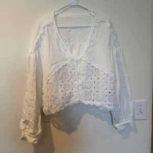White Lace Women's Top